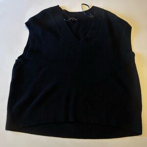 Banana Republic Black V-Neck Sweater Vest